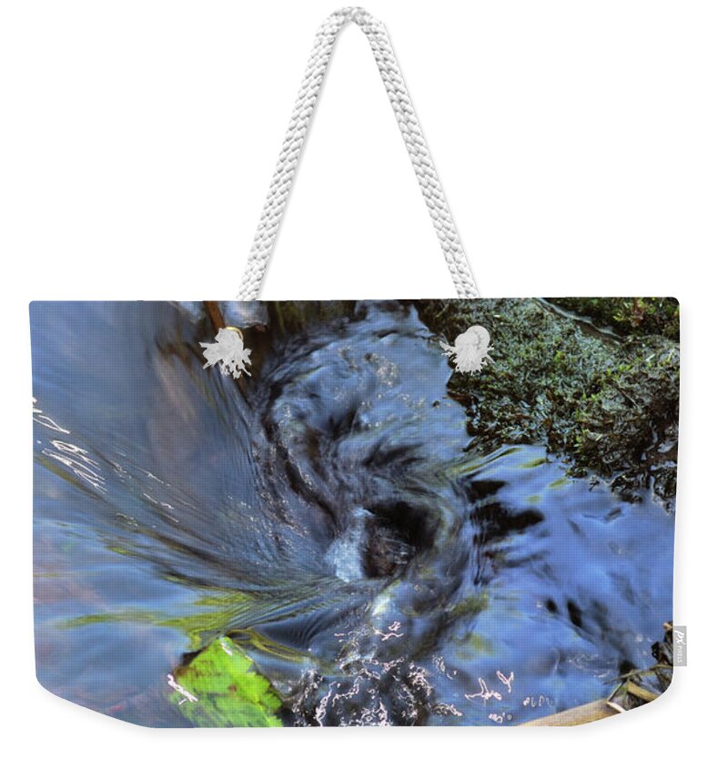 Nature Weekender Tote Bag featuring the photograph Tiny Whirlpool by Ron Cline