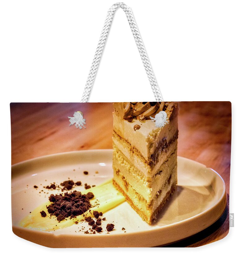 Tiramisu Weekender Tote Bag featuring the photograph Tiramisu Cheesecake by David Kay