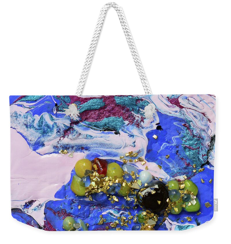 Mixed Media Art Weekender Tote Bag featuring the mixed media Tiree by Donna Blackhall