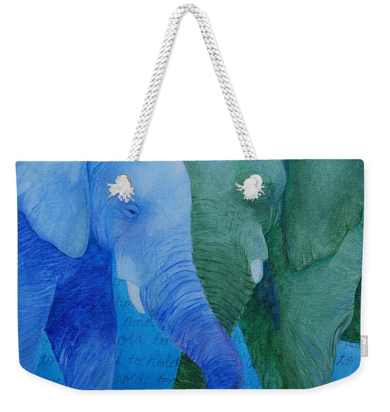 To Have And To Hold Weekender Tote Bag featuring the painting To Have and To Hold by Emily Page