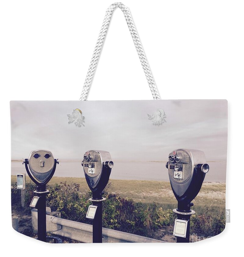 Cape Cod Weekender Tote Bag featuring the photograph To See the Sea by Beth Saffer