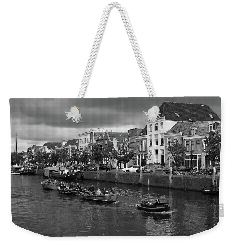 Regatta Weekender Tote Bag featuring the photograph To The Start Line by Aidan Moran