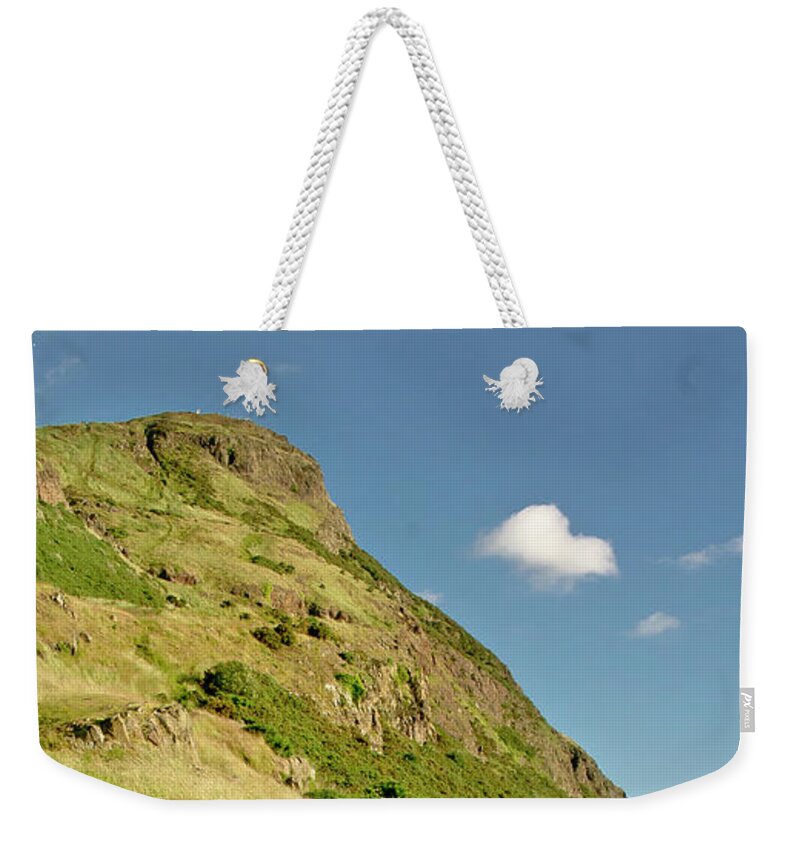 Edinburgh Weekender Tote Bag featuring the photograph To the top of Arthur's seat. by Elena Perelman