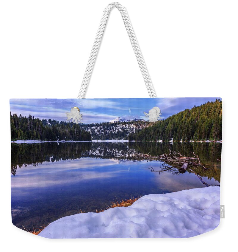 Reflection Weekender Tote Bag featuring the photograph Todd Lake by Cat Connor