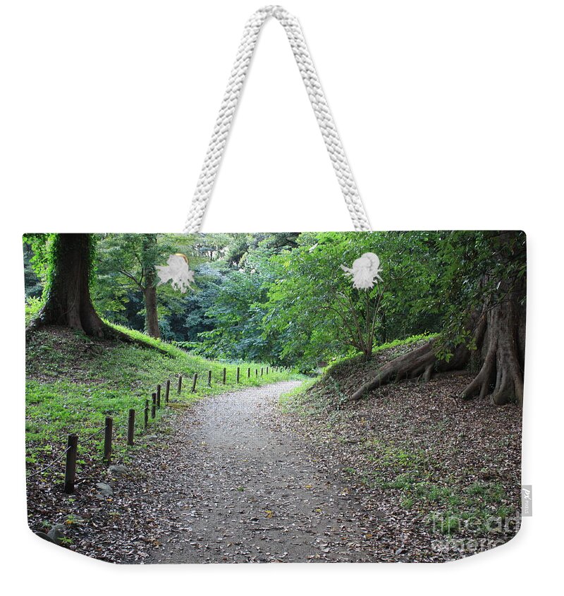 Path Weekender Tote Bag featuring the photograph Tokyo Park Path by Carol Groenen