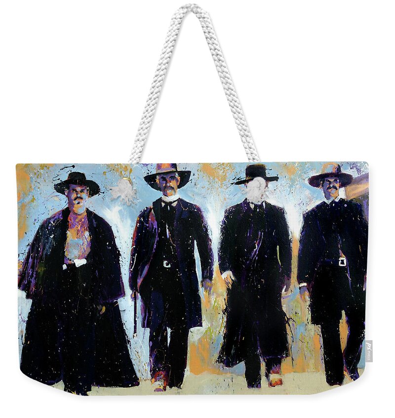 Tombstone Weekender Tote Bag featuring the painting Tombstone by Steve Gamba