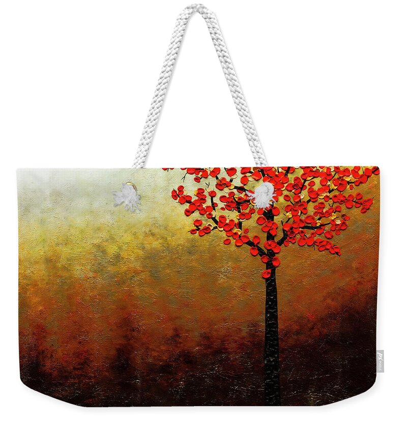 Art Weekender Tote Bag featuring the painting Top of the Hill by Carmen Guedez