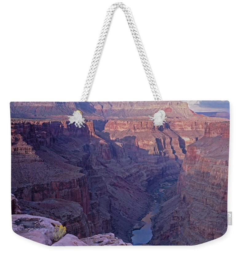 Arizona Weekender Tote Bag featuring the photograph Toroweap Up Stream 2V by Tom Daniel