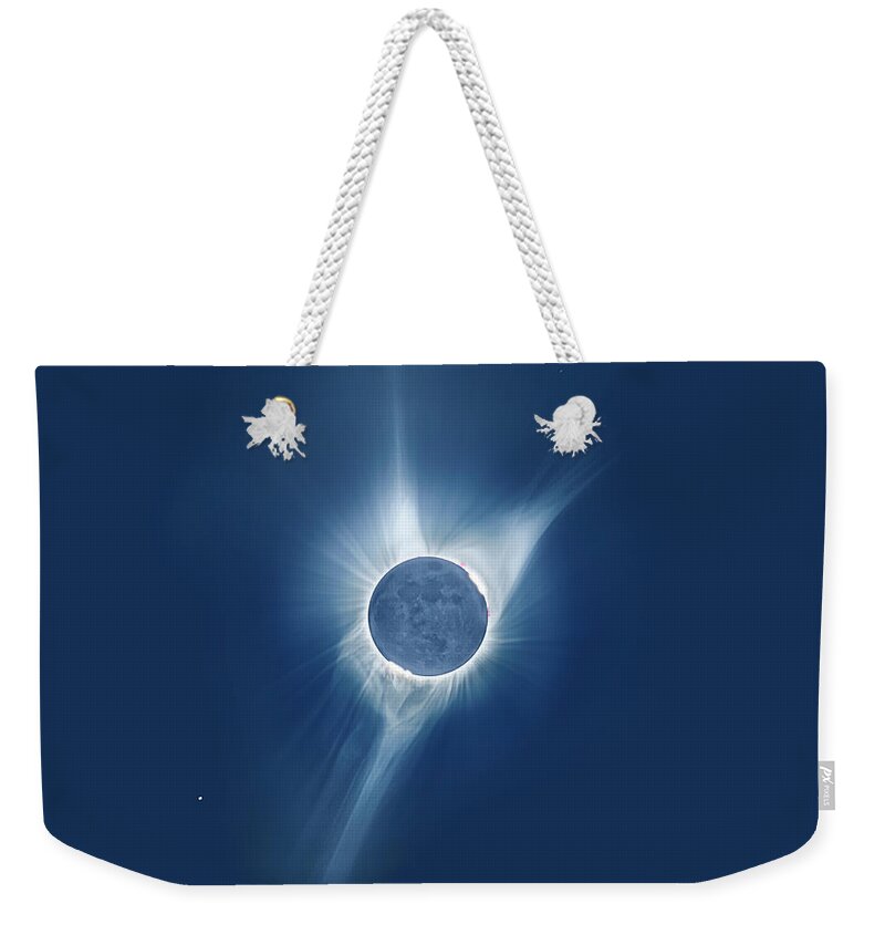 Solar Eclipse Weekender Tote Bag featuring the photograph Total Eclipse by Ralf Rohner