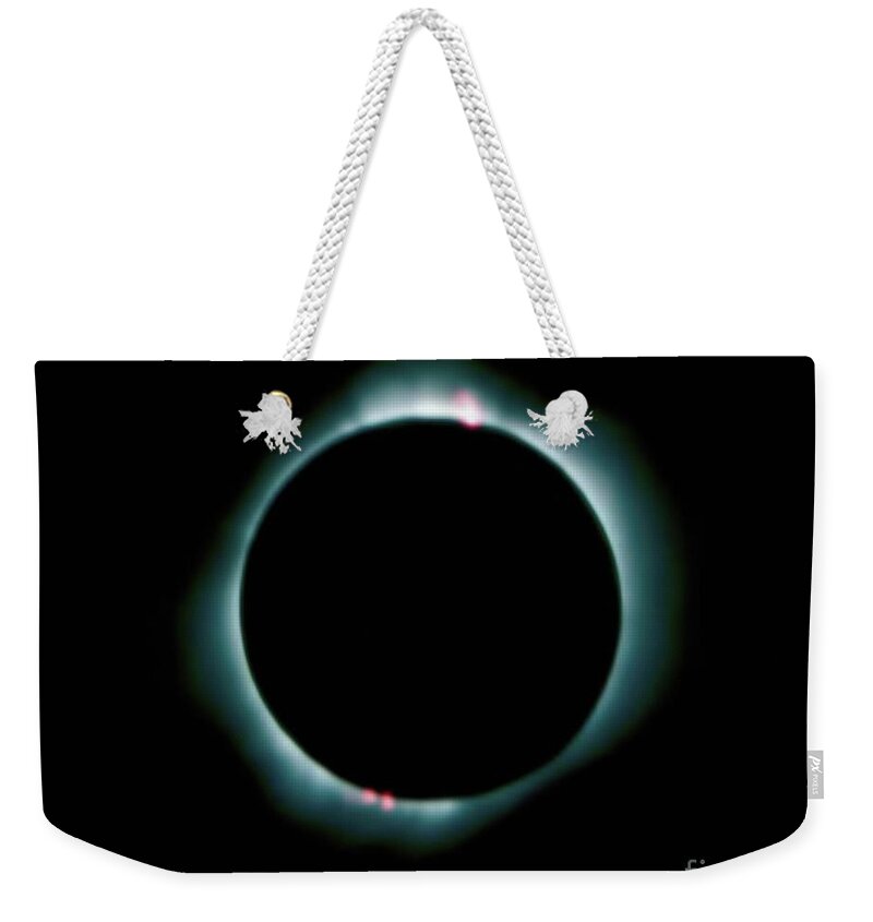 Jon Burch Weekender Tote Bag featuring the photograph Total Solar Eclipse by Jon Burch Photography