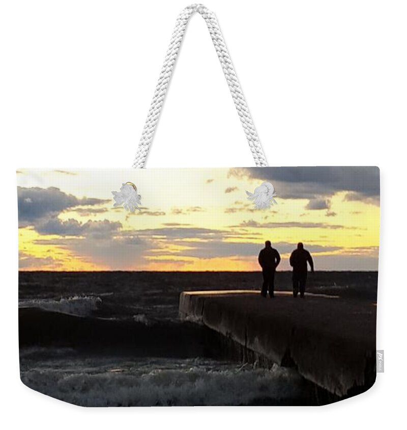 Dock Weekender Tote Bag featuring the photograph Towards the Light by Dani McEvoy