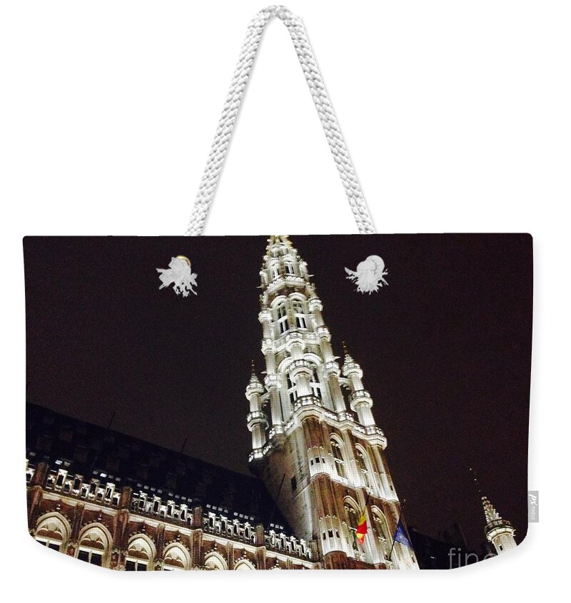 Brussels Weekender Tote Bag featuring the photograph Brussels Tower Light by Jost Houk
