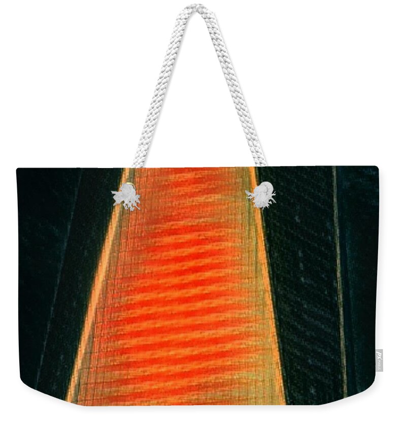 Wtc Weekender Tote Bag featuring the digital art Tower of Power? by Gina Callaghan