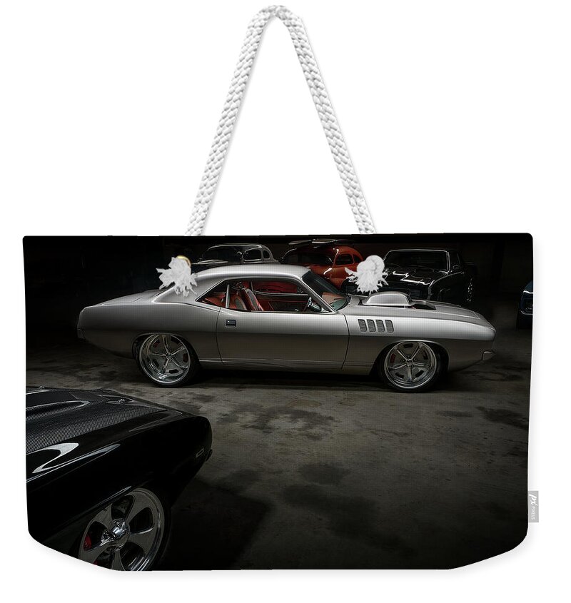 Plymouth Weekender Tote Bag featuring the digital art Toy Box by Douglas Pittman