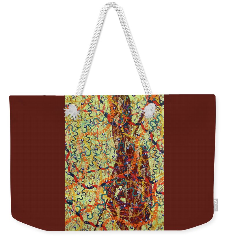 Color Weekender Tote Bag featuring the painting Tracker by Stephen Mauldin