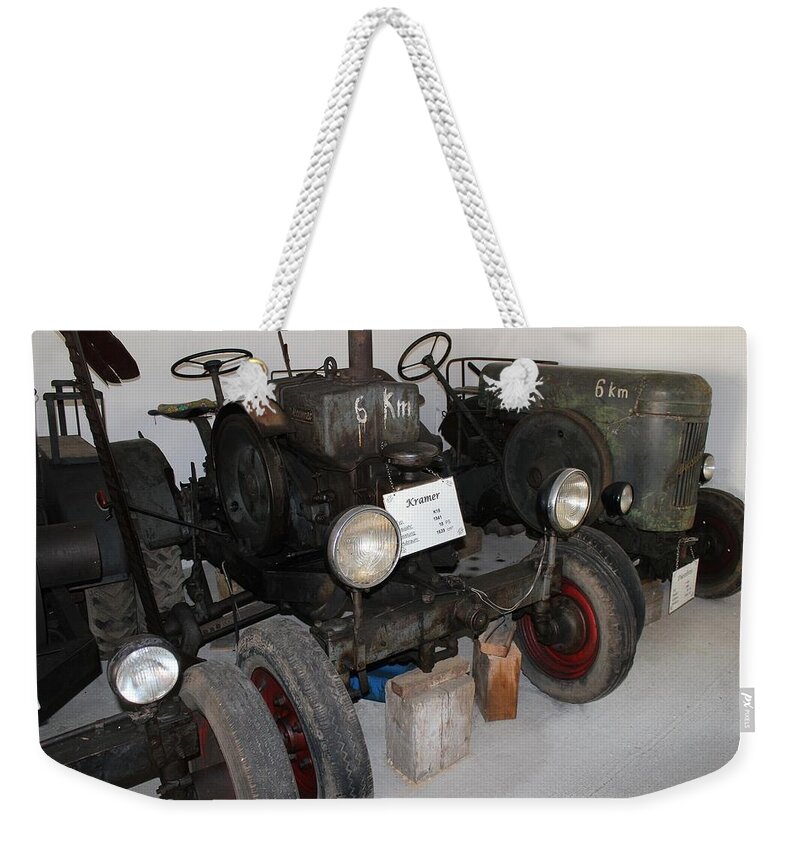 Tractor Weekender Tote Bag featuring the photograph Tractor by Jackie Russo