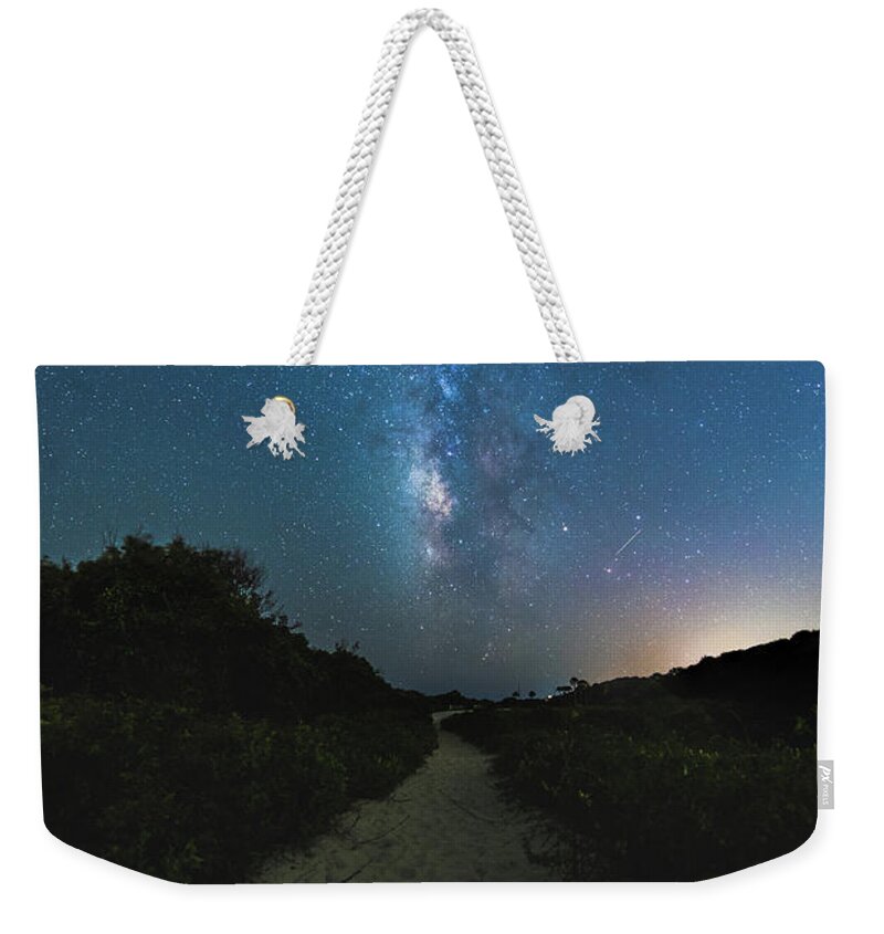 Milky Way Weekender Tote Bag featuring the photograph Trail to the Milky Way by Robert Loe