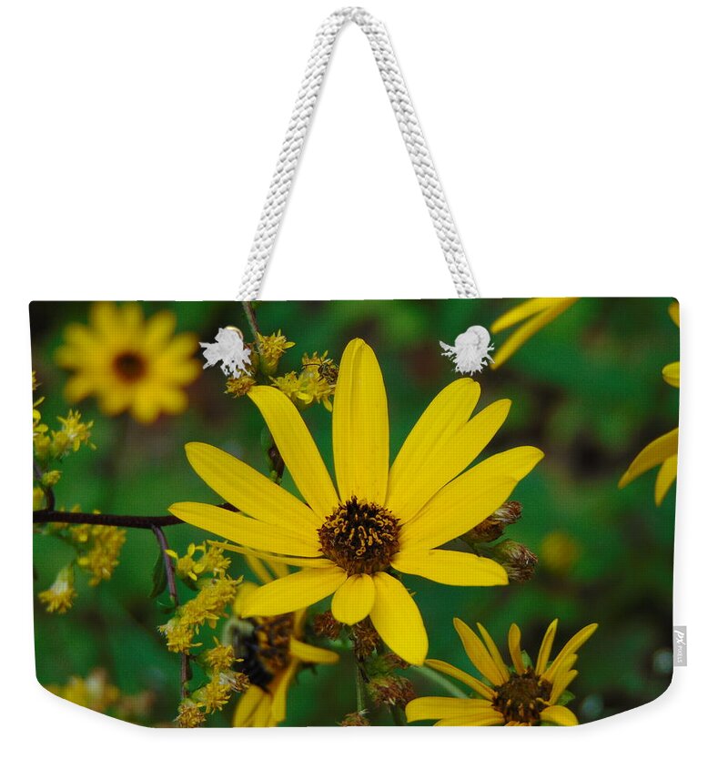 Flower Weekender Tote Bag featuring the photograph Trail Views by Richie Parks