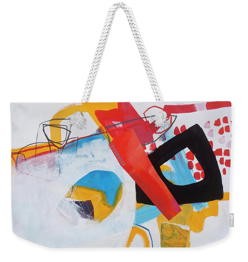 Jane Davies Weekender Tote Bag featuring the painting Train Wreck#7 by Jane Davies