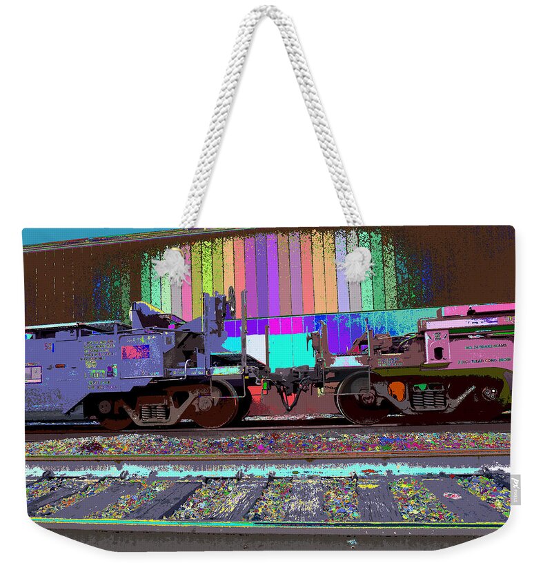 Trained For Your Freight Weekender Tote Bag featuring the photograph Trained For Your Freight by Kenneth James