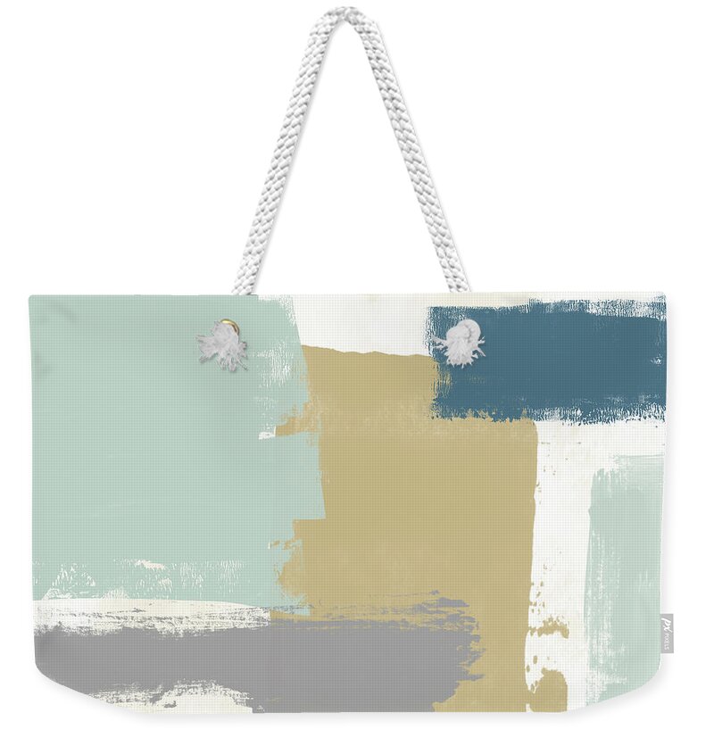 Abstract Weekender Tote Bag featuring the mixed media Tranquil Abstract 4- Art by Linda Woods by Linda Woods