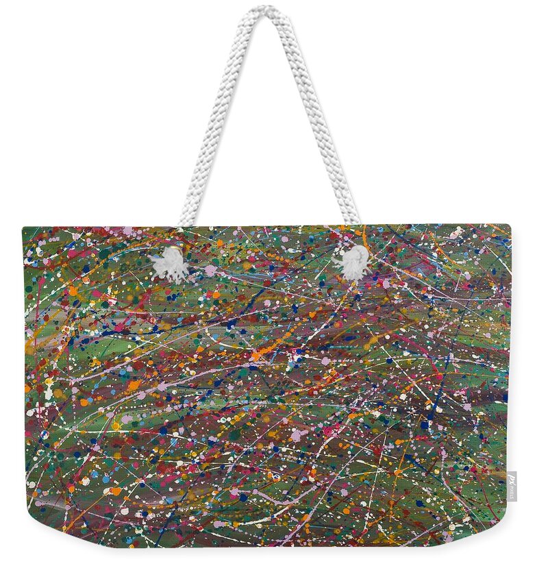 Oil Weekender Tote Bag featuring the painting Tranquility by Hagit Dayan