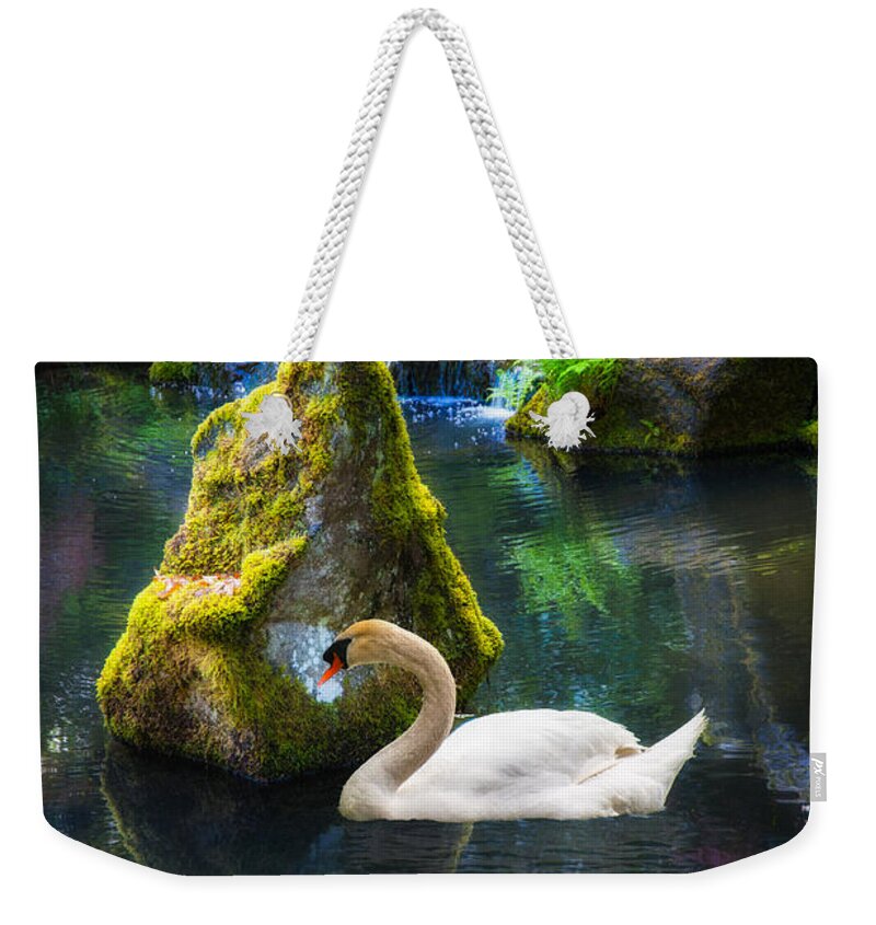Swan Weekender Tote Bag featuring the photograph Tranquility by Harry Spitz