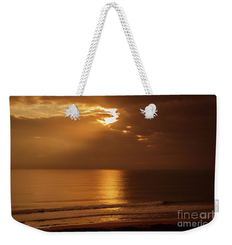 Sun Weekender Tote Bag featuring the photograph Treasure Coast Sunrise by Les Greenwood
