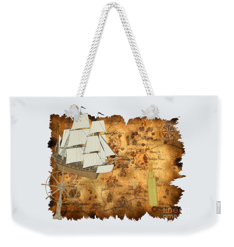 Treasure Map Weekender Tote Bag featuring the painting Treasure Map by Corey Ford