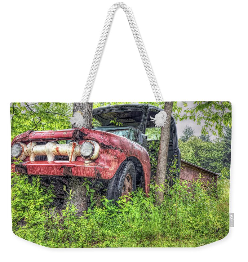 Abandoned Weekender Tote Bag featuring the photograph Tree Hugger by Richard Bean