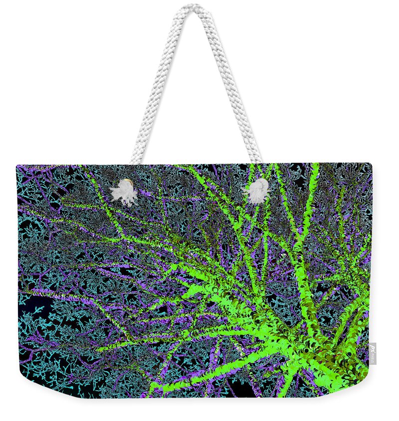 Abstract Weekender Tote Bag featuring the painting Tree-mendous by Bruce Nutting