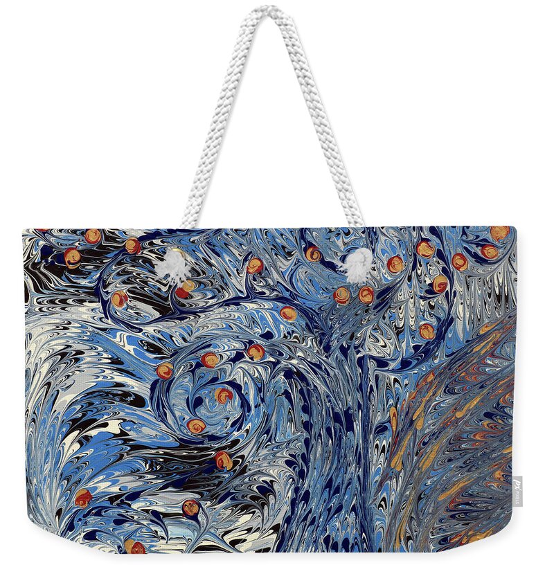 Drip And Pull Weekender Tote Bag featuring the painting Tree of Life by Cathy Beharriell
