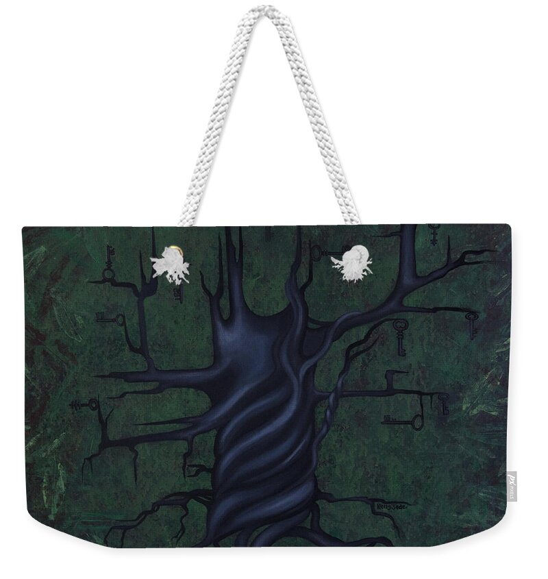 Tree Weekender Tote Bag featuring the painting Tree of Secrets by Kelly King