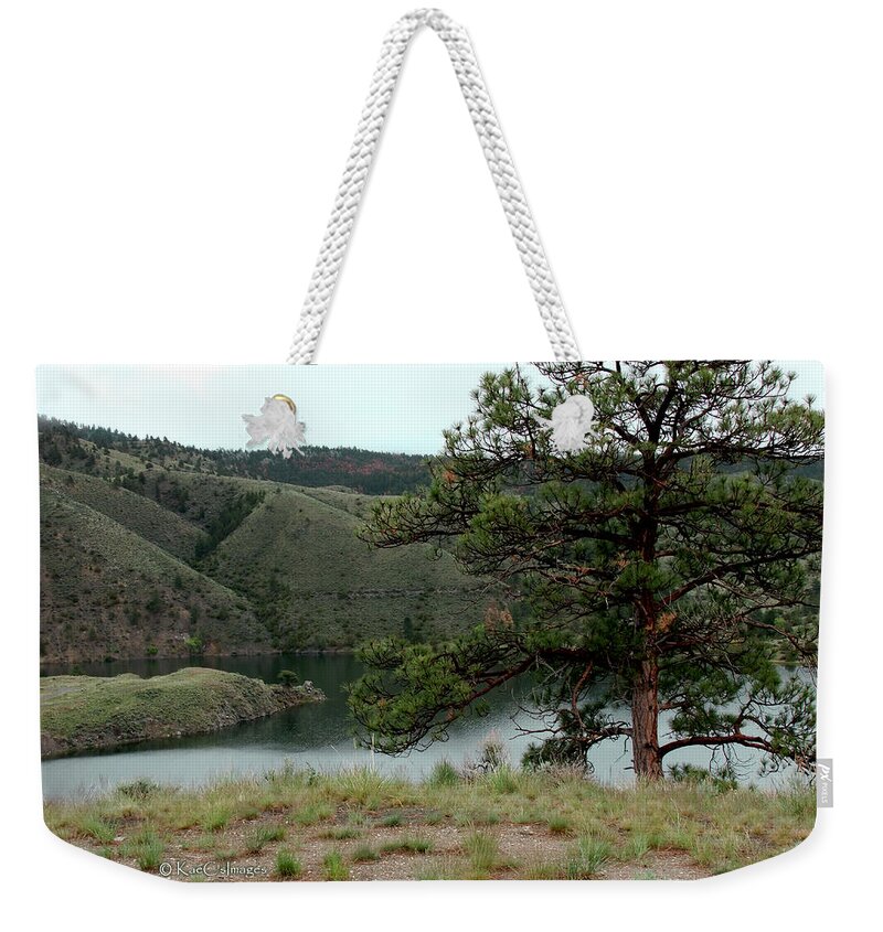 Tree Weekender Tote Bag featuring the photograph Tree on Missouri River Bluff by Kae Cheatham