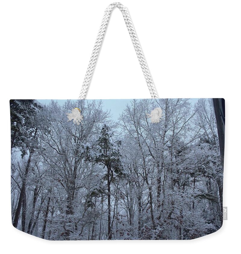 Trees Weekender Tote Bag featuring the photograph Tree Tops by Ali Baucom