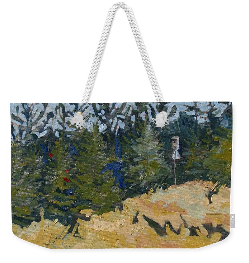 859 Weekender Tote Bag featuring the painting Trees Grow by Phil Chadwick