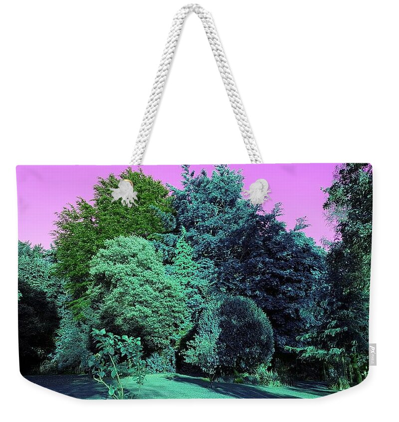 Tree Weekender Tote Bag featuring the photograph Treescape In Teal Greens by Rowena Tutty