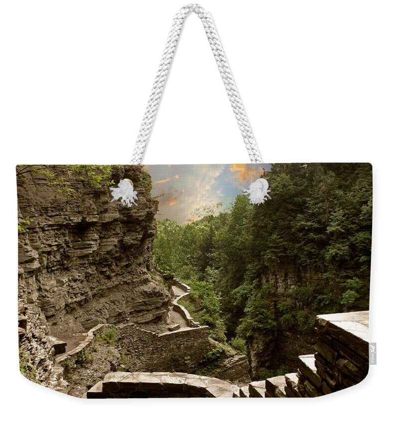 Nature Weekender Tote Bag featuring the photograph Treman Park Gorge by Jessica Jenney