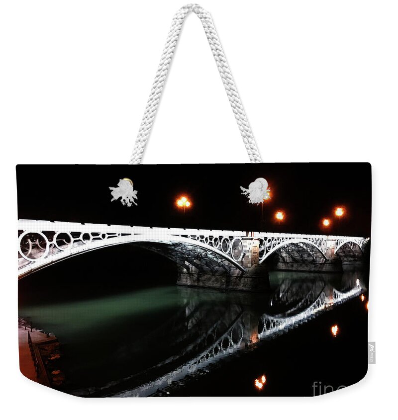 Seville Weekender Tote Bag featuring the photograph Triana Bridge by HELGE Art Gallery