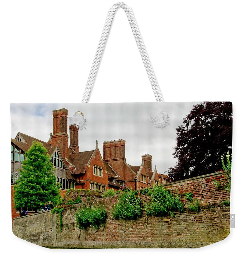 Colleges Weekender Tote Bag featuring the photograph Trinity hall from the Backs. Cambridge. by Elena Perelman