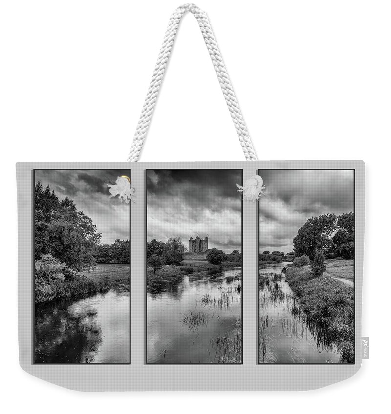  Weekender Tote Bag featuring the photograph Triptych Trim Castle 2 by Martina Fagan