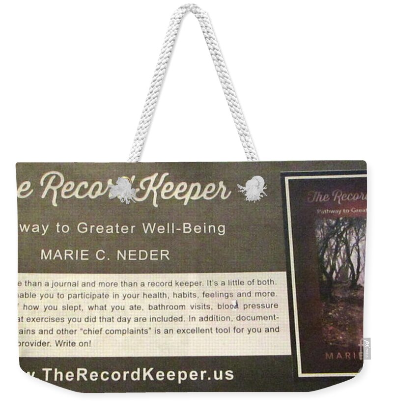 Trk Weekender Tote Bag featuring the photograph TRK in print by Marie Neder