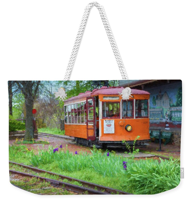 Trolley Weekender Tote Bag featuring the photograph Trolley Station by James Barber