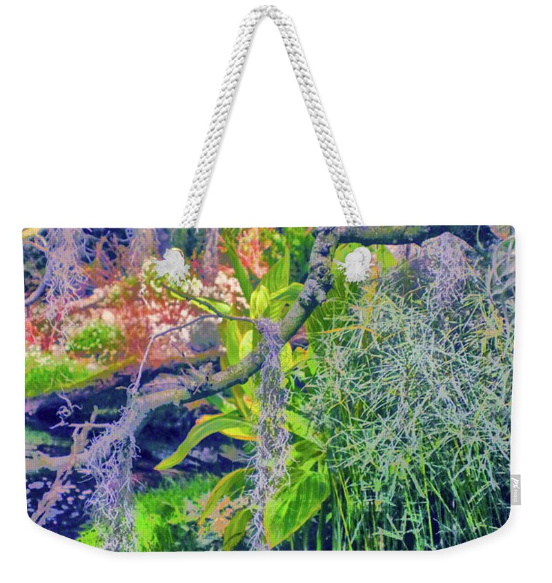 Lush Weekender Tote Bag featuring the photograph Tropical Garden by Sandy Moulder