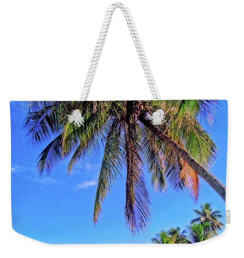 Tree Weekender Tote Bag featuring the photograph Tropical Palms by Sue Melvin