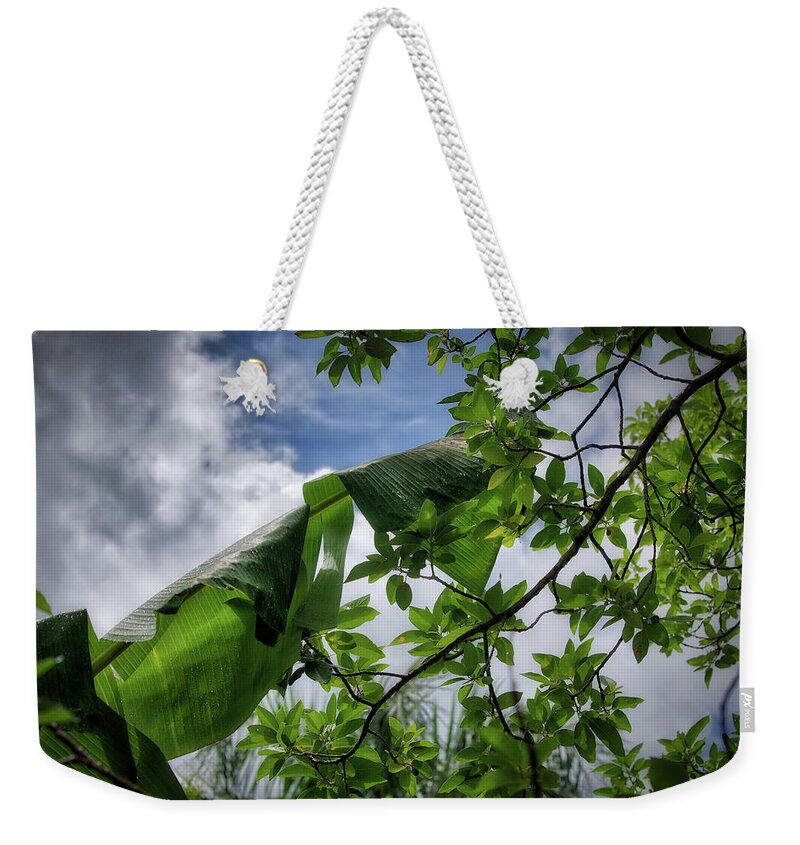 Punta Weekender Tote Bag featuring the photograph Tropical Sky by Ross Henton