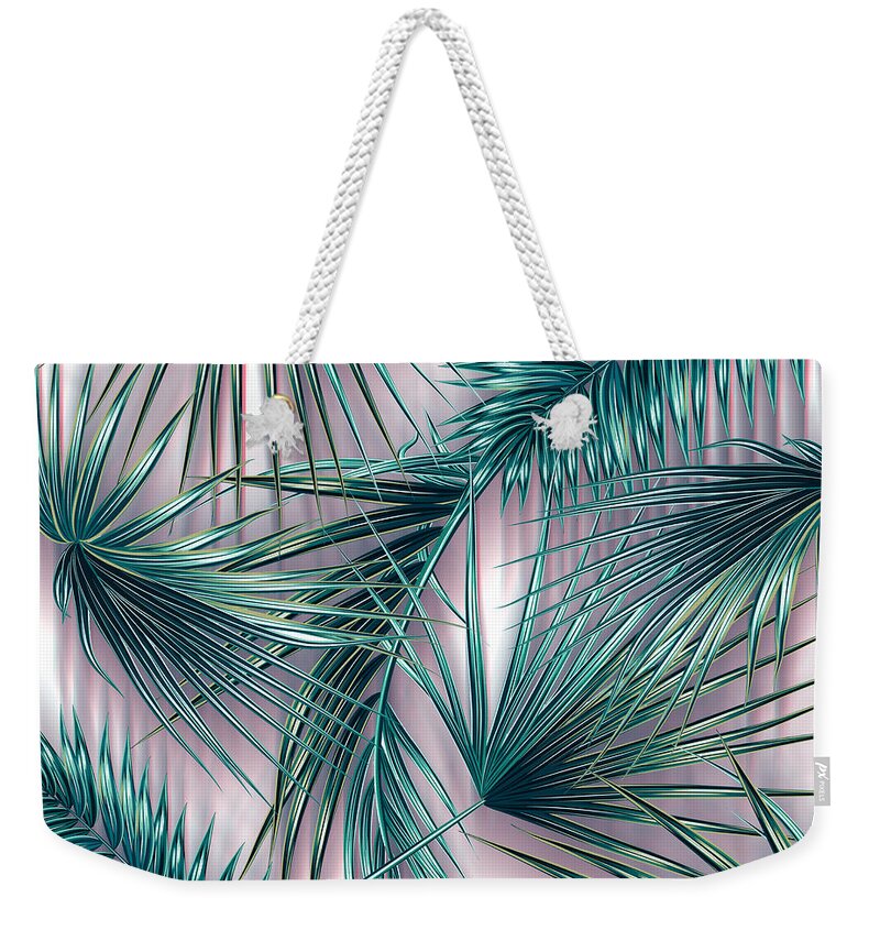 Summer Weekender Tote Bag featuring the digital art Tropicana by Mark Ashkenazi