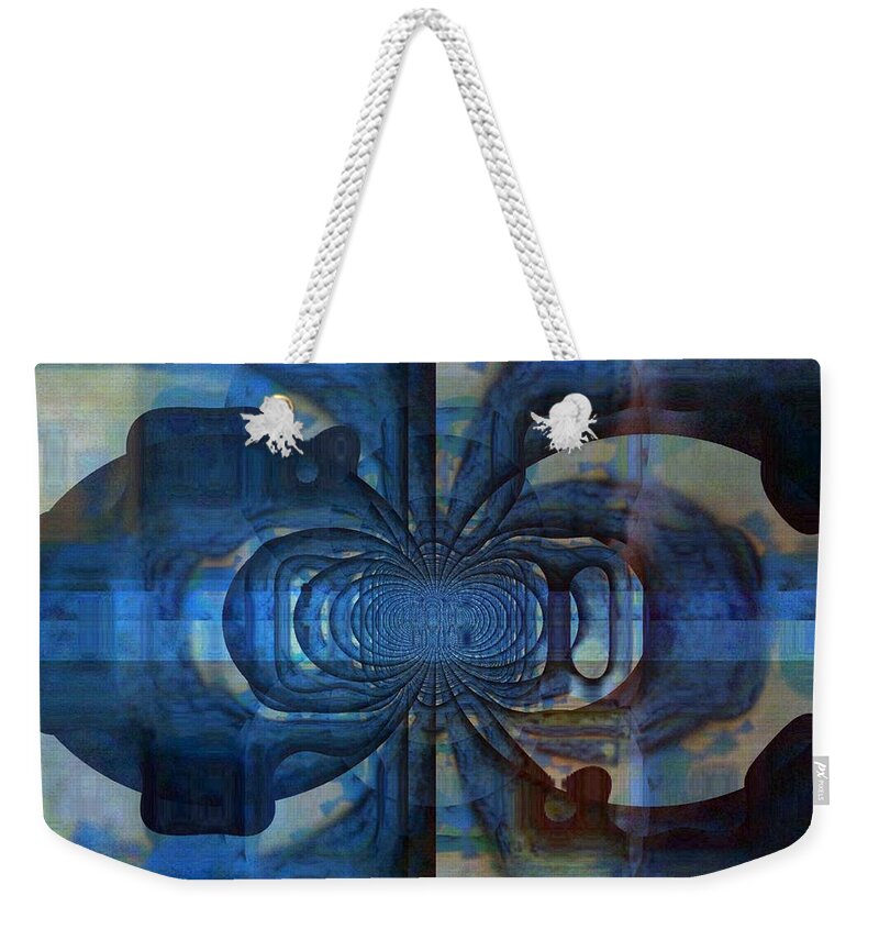Fania Simon Weekender Tote Bag featuring the mixed media True Blue by Fania Simon