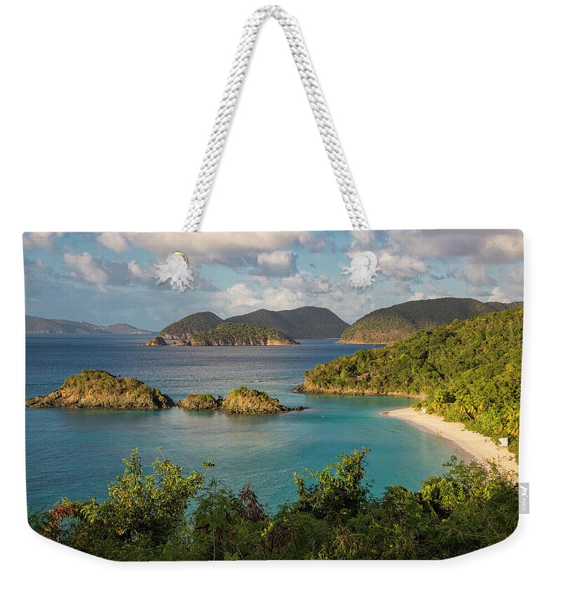 3scape Weekender Tote Bag featuring the photograph Trunk Bay Morning by Adam Romanowicz