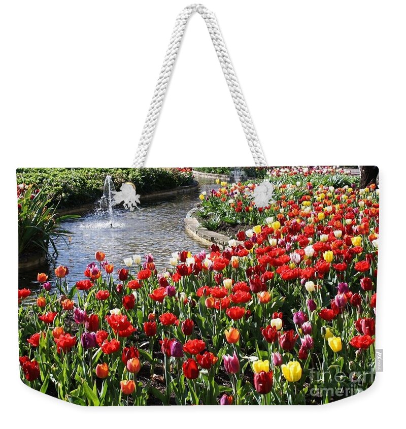 Bowral Tulip Festival Weekender Tote Bag featuring the photograph Tulip Festival by Bev Conover